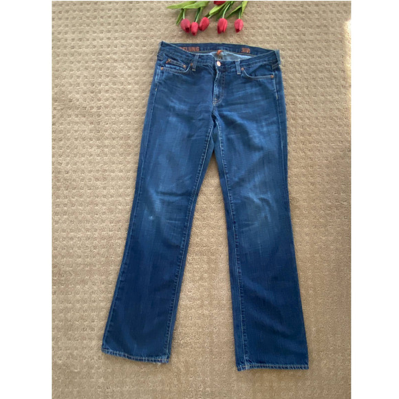 Womens Straight Leg Jeans 30 x 32 Blue Deconstructed by J Crew - Picture 2 of 15